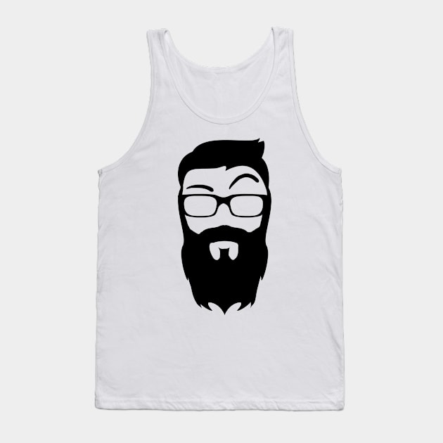 Bearded Nerd Tank Top by richardsimpsonart